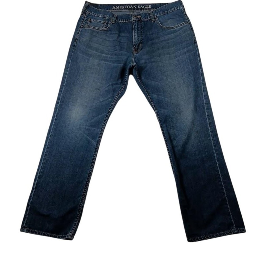 American Eagle Jeans Mens 38x32 Blue Medium Wash Slim Straight Denim Pants